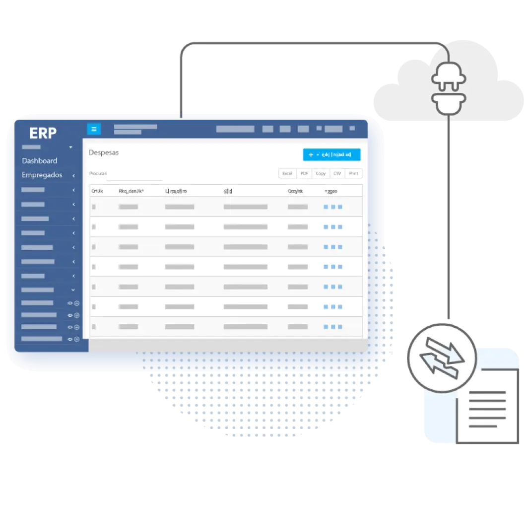 Dashboard integrações com API VExpenses