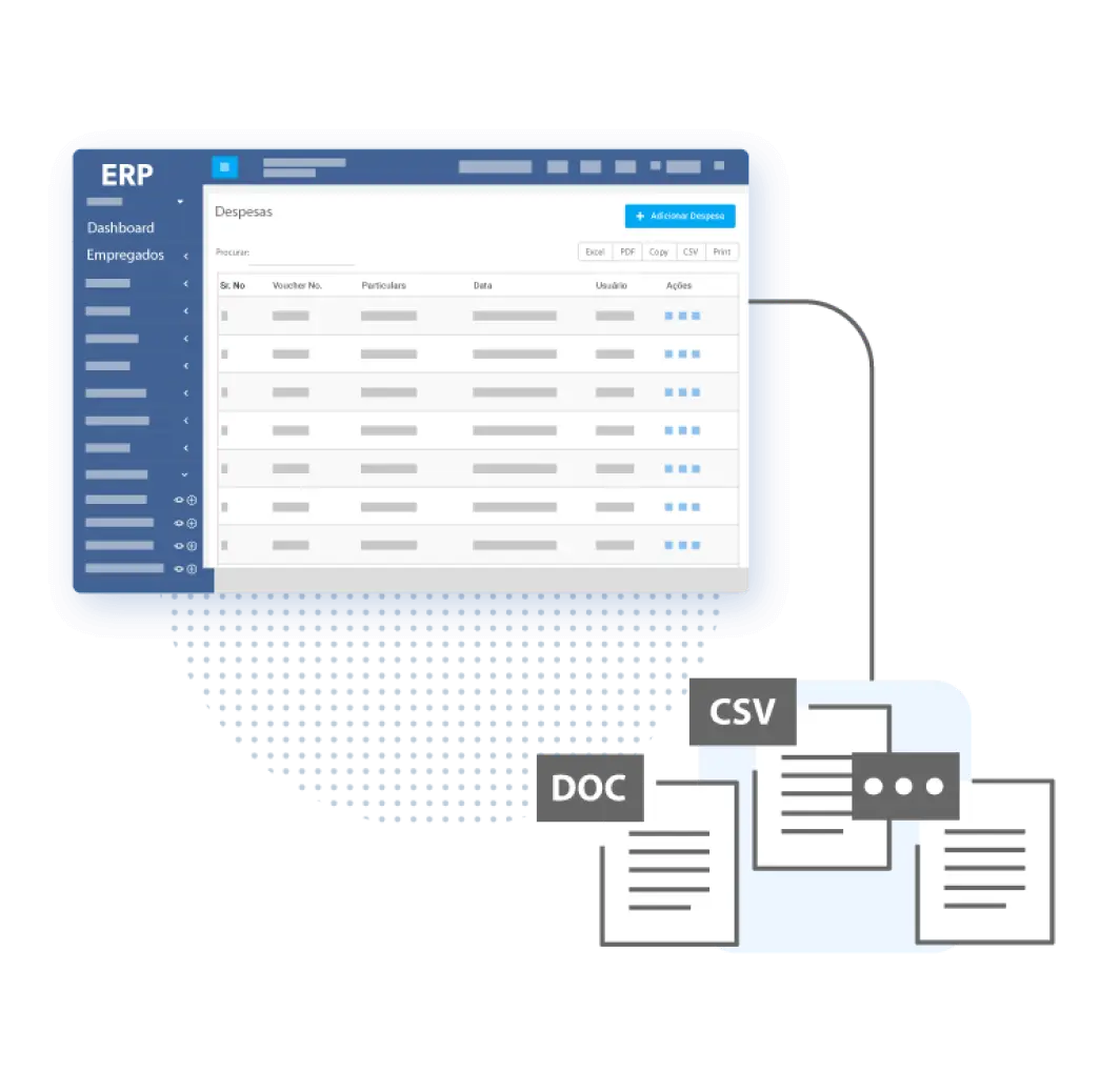 Exportação de arquivos para integrar seu ERP